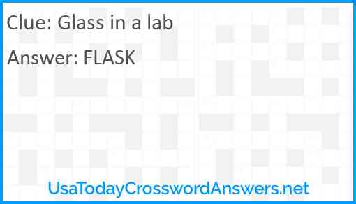 Glass in a lab Answer