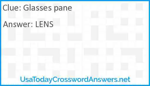 Glasses pane Answer