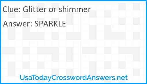 Glitter or shimmer Answer