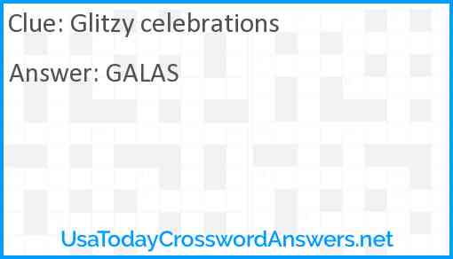 Glitzy celebrations Answer