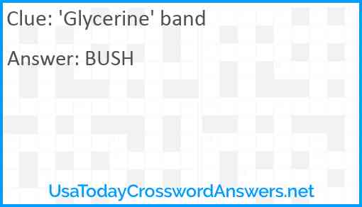 'Glycerine' band Answer