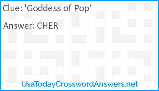 'Goddess of Pop' Answer