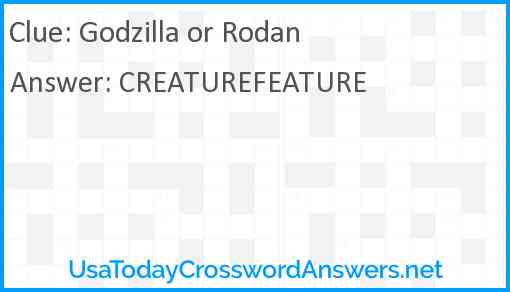 Godzilla or Rodan Answer