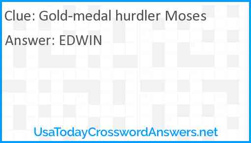 Gold-medal hurdler Moses Answer