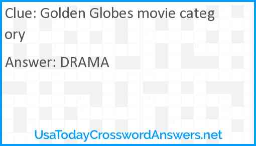 Golden Globes movie category Answer