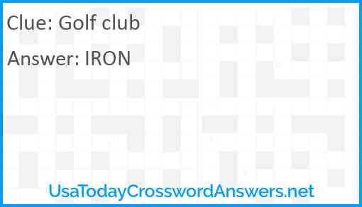 Golf club Answer