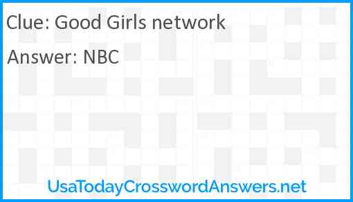 Good Girls network Answer