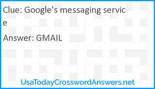 Google's messaging service Answer