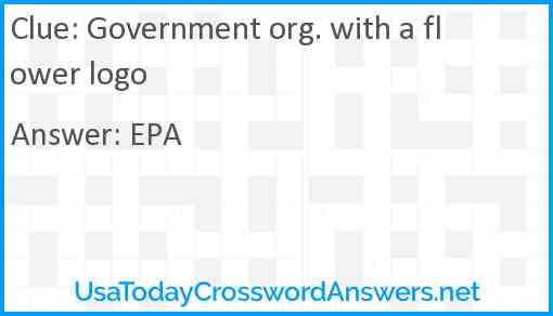 Government org. with a flower logo Answer