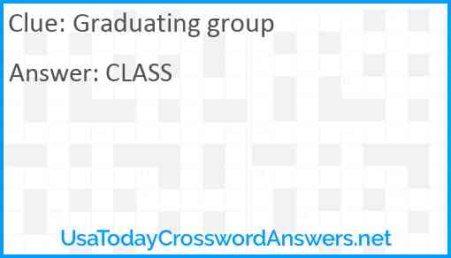 Graduating group Answer