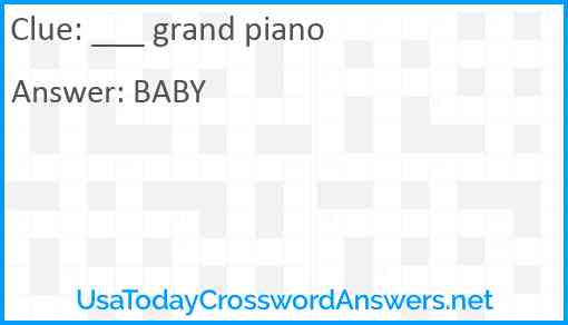 ___ grand piano Answer