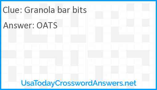 Granola bar bits Answer