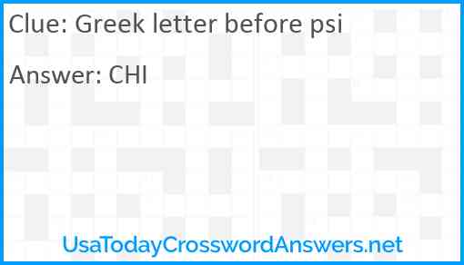 Greek letter before psi Answer