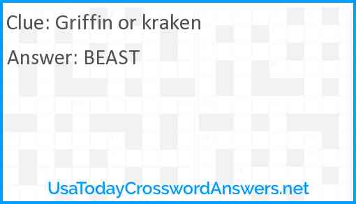 Griffin or kraken Answer