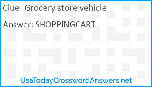Grocery store vehicle Answer
