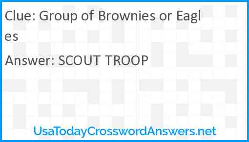 Group of Brownies or Eagles Answer