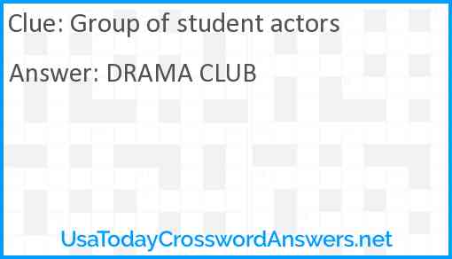 Group of student actors Answer