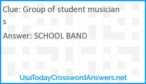 Group of student musicians Answer