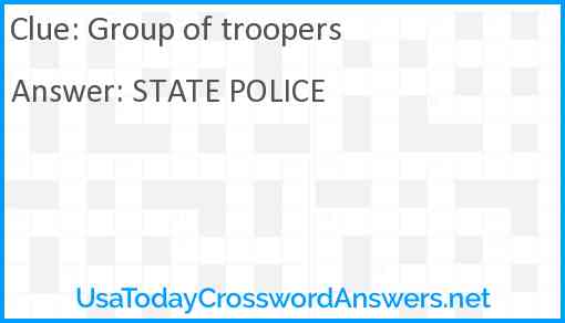 Group of troopers Answer