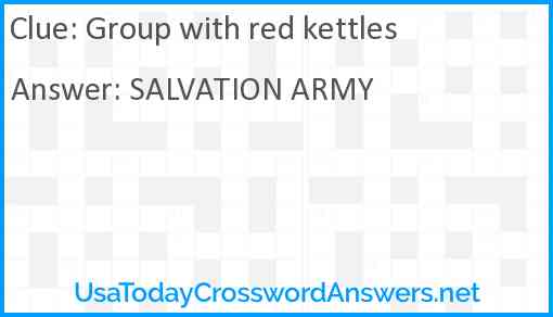 Group with red kettles Answer