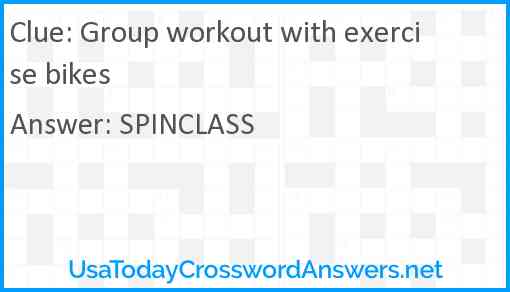 Group workout with exercise bikes Answer