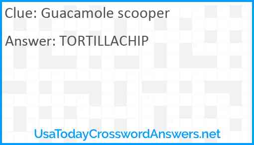 Guacamole scooper Answer