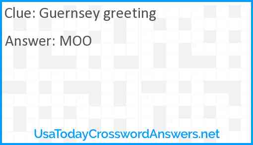 Guernsey greeting Answer