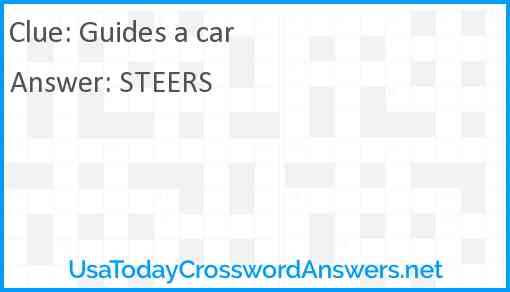 Guides a car Answer