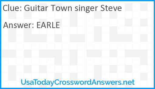 Guitar Town singer Steve Answer