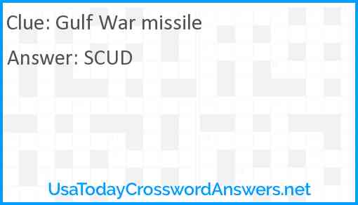 Gulf War missile Answer