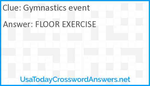 Gymnastics event Answer