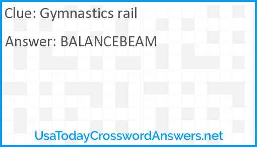 Gymnastics rail Answer