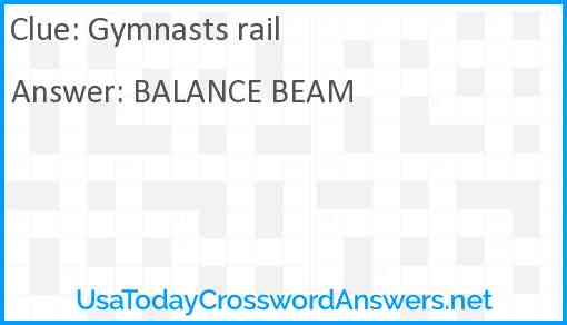 Gymnasts rail Answer