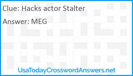 Hacks actor Stalter Answer