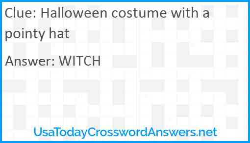 Halloween costume with a pointy hat Answer