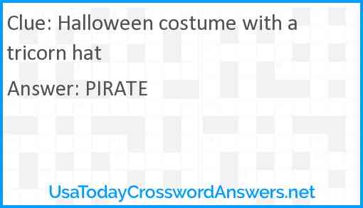 Halloween costume with a tricorn hat Answer