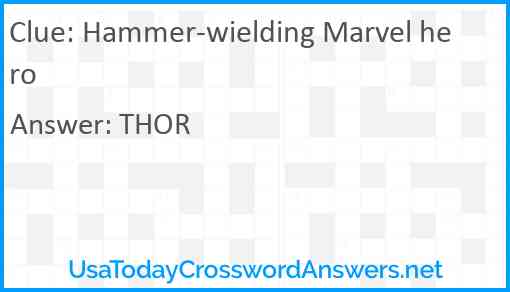 Hammer-wielding Marvel hero Answer