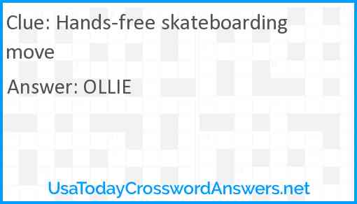 Hands-free skateboarding move Answer