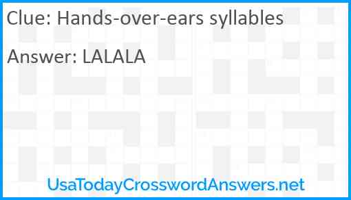 Hands-over-ears syllables Answer