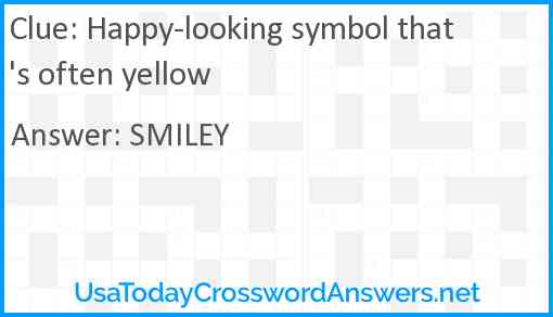 Happy-looking symbol that's often yellow Answer