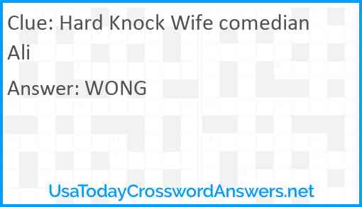 Hard Knock Wife comedian Ali Answer