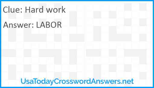 Hard work Answer