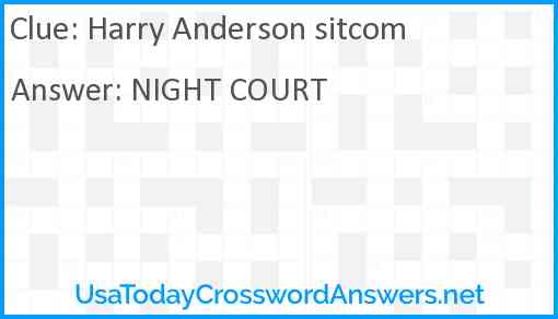 Harry Anderson sitcom Answer