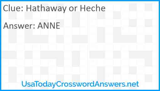 Hathaway or Heche Answer