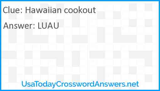 Hawaiian cookout Answer