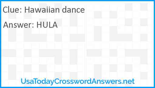 Hawaiian dance Answer