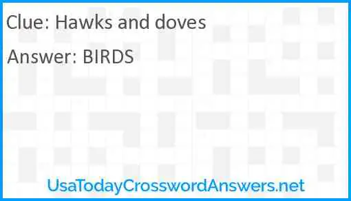 Hawks and doves Answer