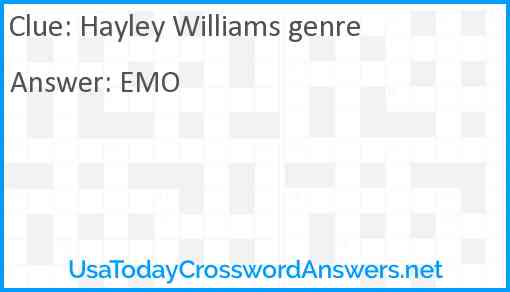 Hayley Williams genre Answer