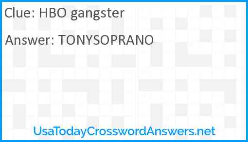 HBO gangster Answer