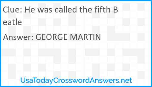 He was called the fifth Beatle Answer